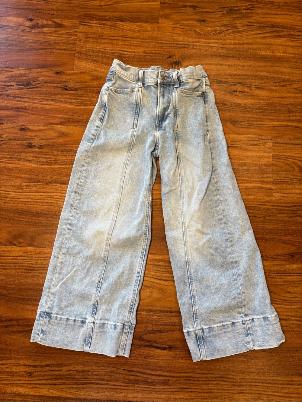 GAP Petite Light Blue High-Rise Ankle Jeans